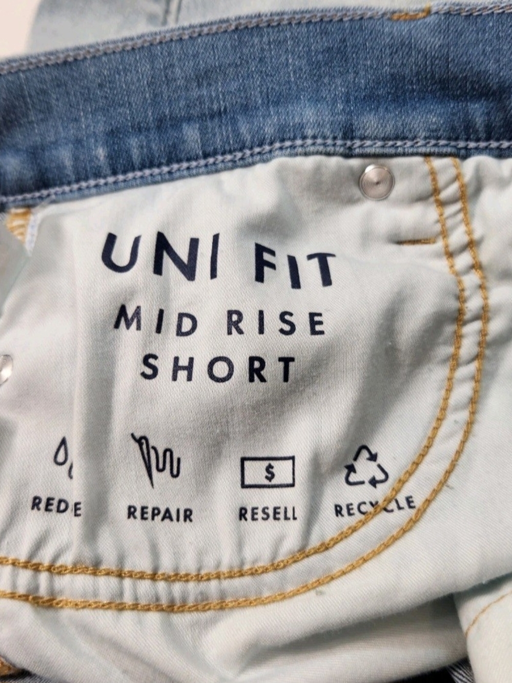 Lucky Brand Women's Shorts Size 5 33/35 Mid-Rise Blue Jean Shorts Stretch 04 - Picture 5 of 11